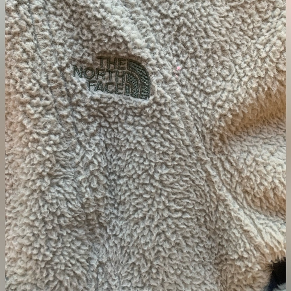 AUTHENTIC North Face pullover fleece hooded Sage mint green pockets coat sweater - Picture 7 of 9